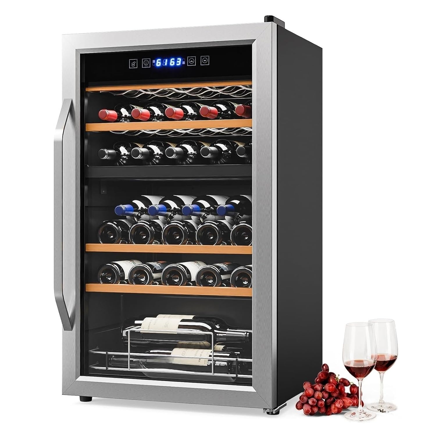 Wine Beer Dual Zone - مبرد نبيذ مزدوج المناطق بسعة 33