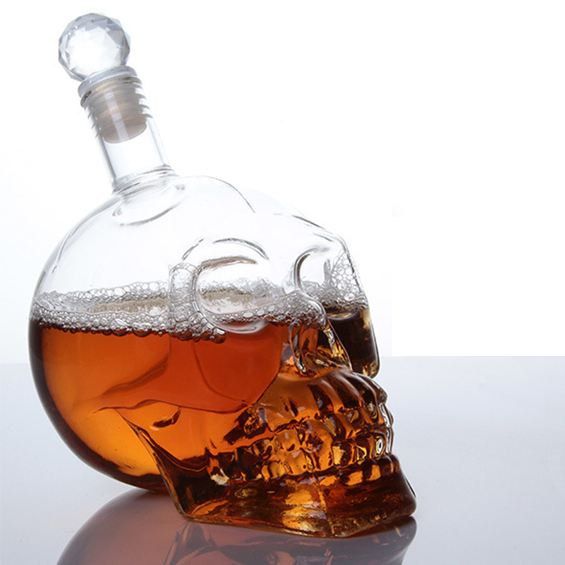 Whisky Beer And Wine - الإبداعية الجمجمة رئيس الدورق كريستال زجاجة