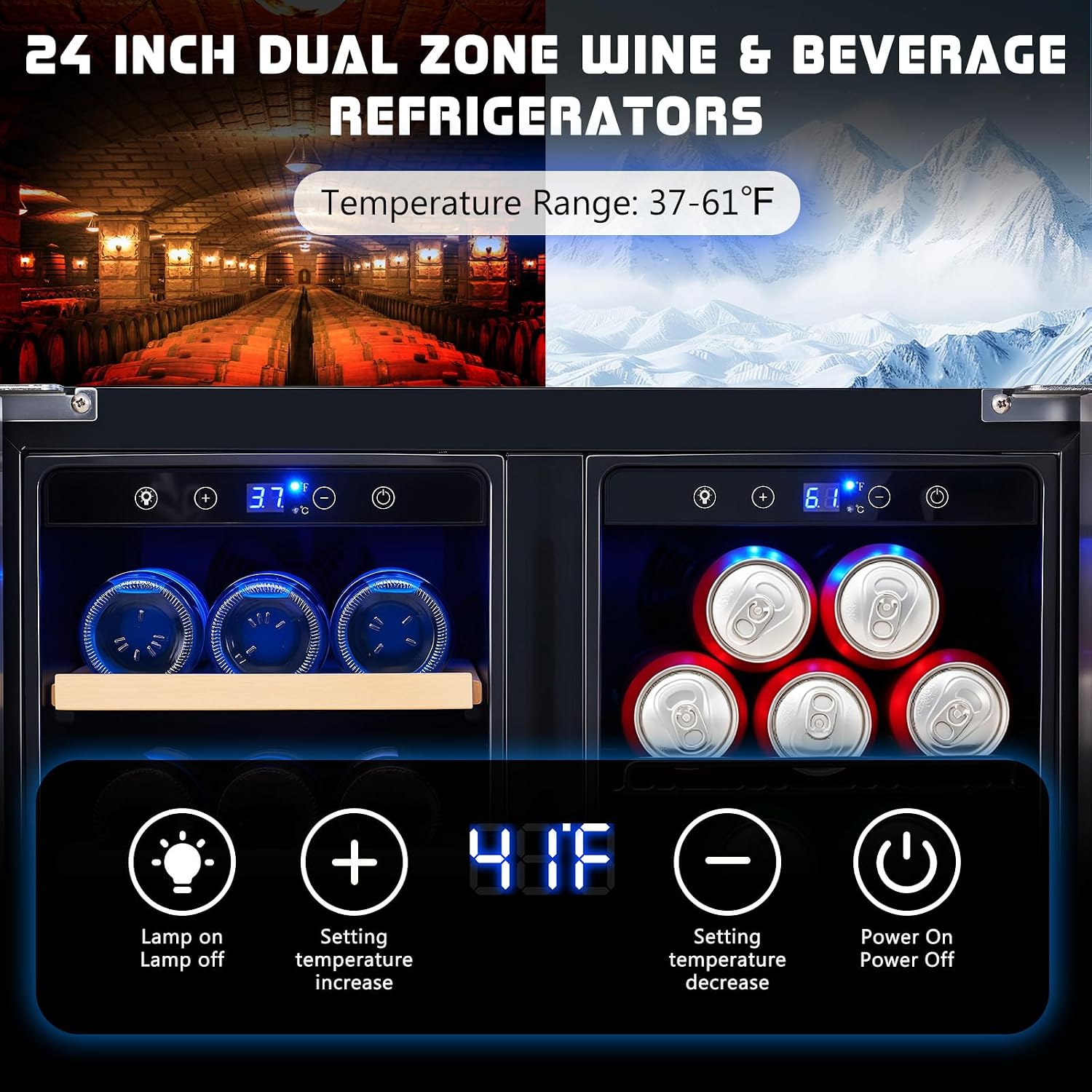 ثلاجة مشروبات، ثلاجة نبيذ وبير - مراجعة Wine Beer Dual Zone وسعره