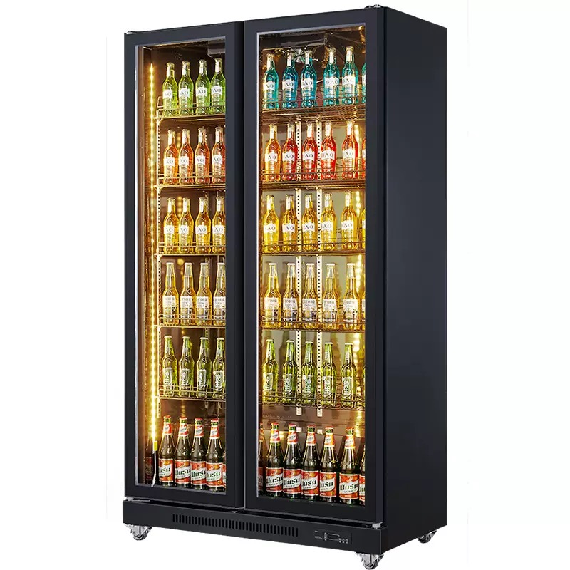 ثلاجة تبريد الهواء بباب مزدوج، - مراجعة Wine Beer Dual Zone وسعره