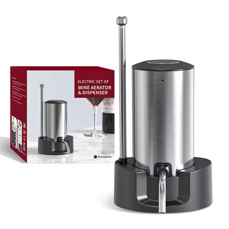 مهوية نبيذ كهربائية ذكية وموزع - مراجعة Wine Aerator Pour وسعره