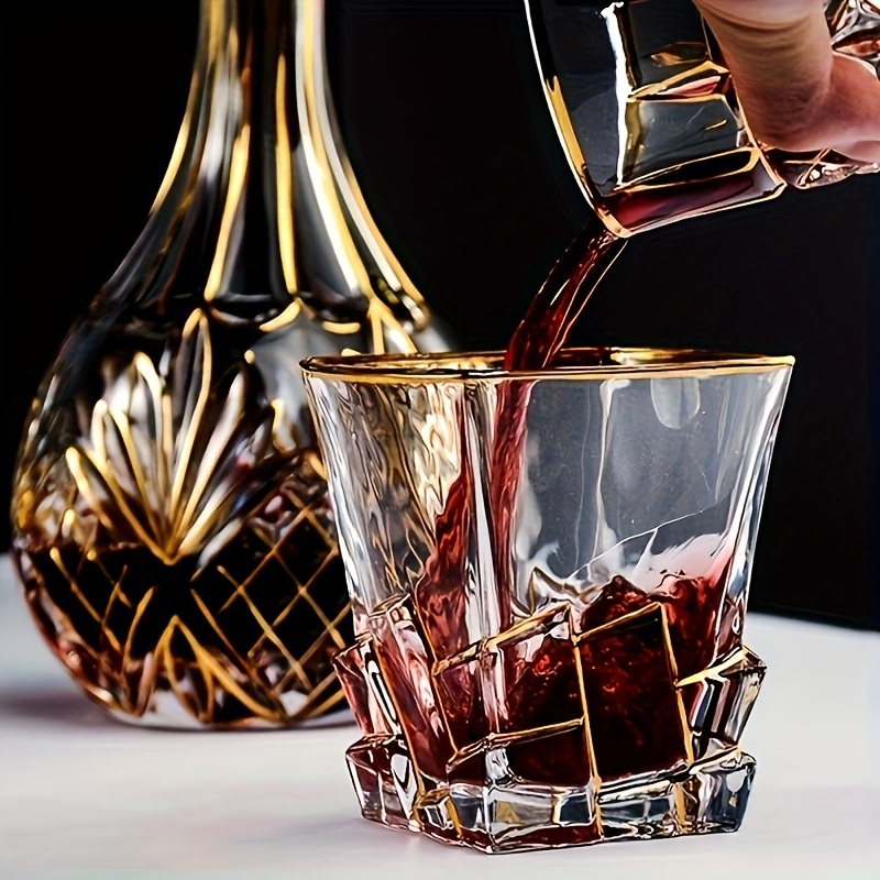كأس ويسكي زجاجي بخط ذهبي، أكوا - مراجعة Whisky Beer And Wine وسعره